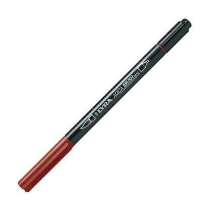 Ручка-кисть LYRA "Aqua Brush Duo", двусторонняя, Венецианский красный 